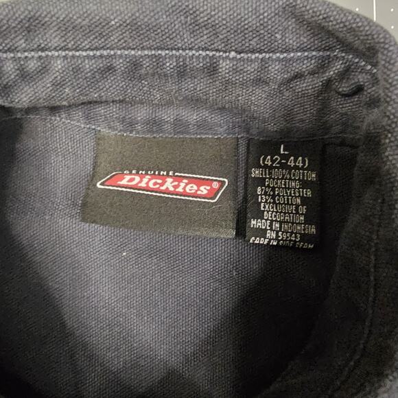 Dickies CPO Shirt Large Canvas Overshirt Workwear Americana Retro Outdoors Biker - Picture 10 of 16